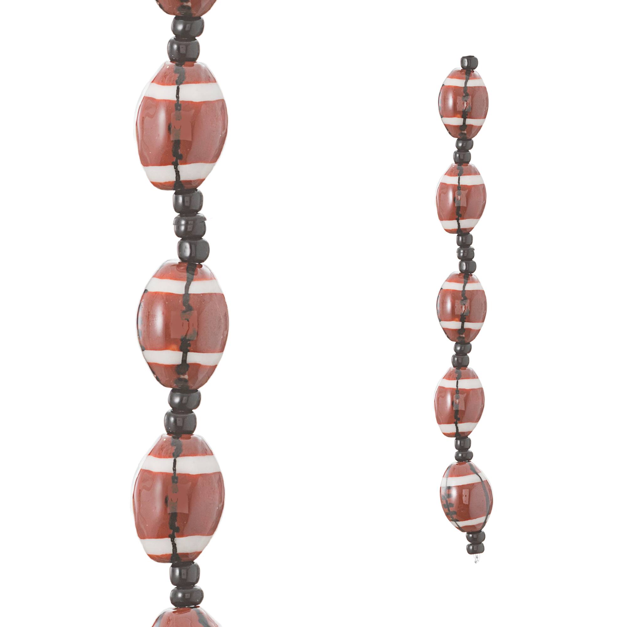 Ceramic Football Beads, 15mm by Bead Landing™